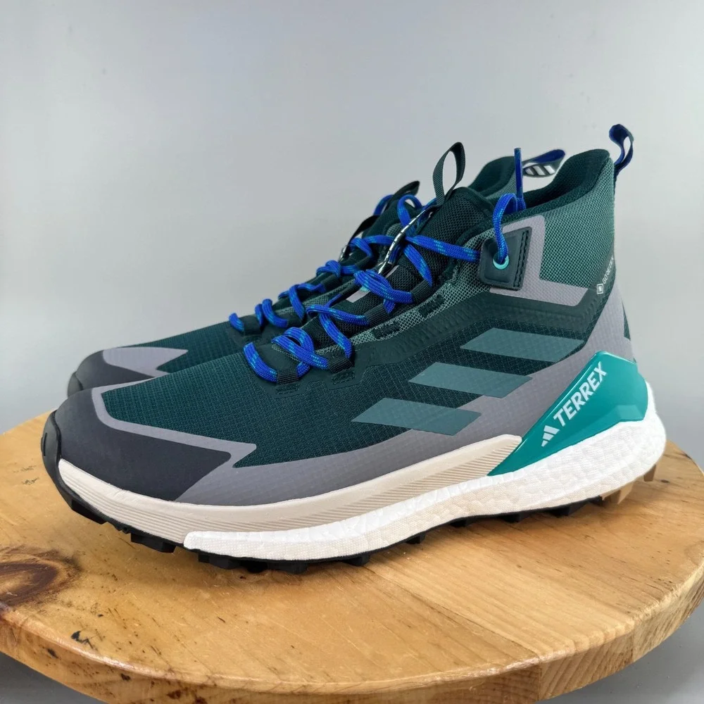 Adidas Terrex Free Hiker 2.0 GTX Men's Size 12 Hiking Shoes Gore-Tex Aurora Teal